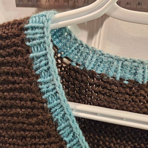 Vintage Mens wool weave vest - Picture 11 of 16